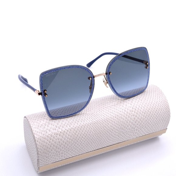 JIMMY CHOO LETI/S LKS GOLD BLUE AUTHENTIC SUNGLASSES - Picture 5 of 14